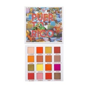 Bh Cosmetics Party in Puerto Rico 16 Color Eyeshadow Palette - 0.56 oz / 16g